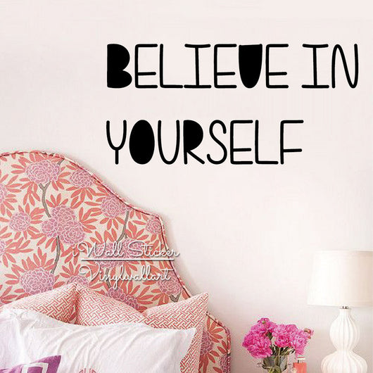 DIY Cut Vinyl Believe Wall Decal
