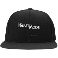 HED BEAST MODE WHITE TEXT Sport-Tek Flat Bill High-Profile Snapback Hat
