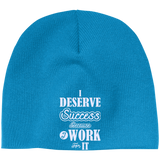 I DESERVE SUCCESS BECAUSE I WORK FOR IT HATS
