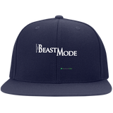 HED BEAST MODE WHITE TEXT Sport-Tek Flat Bill High-Profile Snapback Hat