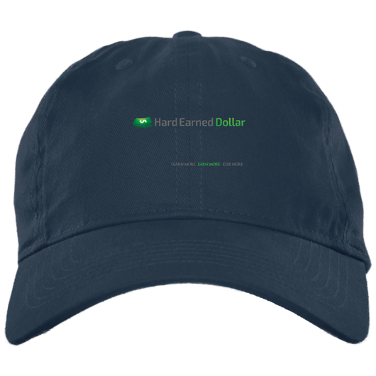 HARD EARNED DOLLAR NAVY BX880 Twill Unstructured Dad Cap