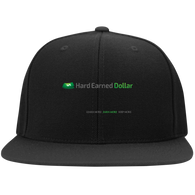 HARD EARNED DOLLAR SMALL TEXT Sport-Tek Flat Bill High-Profile Snapback Hat