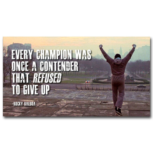 Rocky Balboa Motivational Quote Art Poster
