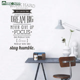 Dram Big Stay Humble Wall Decal