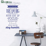 Dram Big Stay Humble Wall Decal