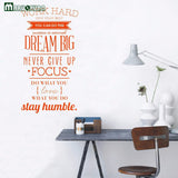 Dram Big Stay Humble Wall Decal