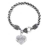 Believe Charm Bangle Bracelet